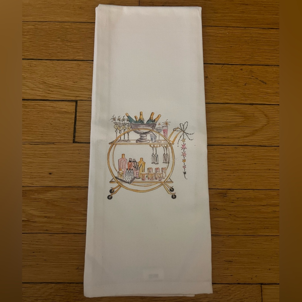Darling Tea/ Kitchen Towel with Bar Cart Design